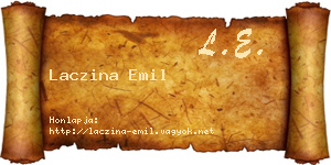 Laczina Emil névjegykártya